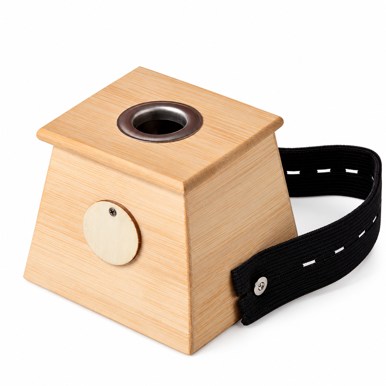 Bamboo single-hole moxa box with black strap reference configuration