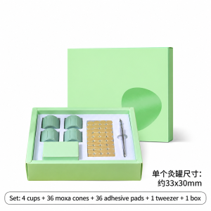 Reusable Mini Moxibustion Cup Set — 4-Cup Green Kit source-backed reference