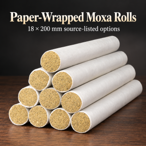 Paper-Wrapped Moxa Rolls — 18 × 200 mm Options source-backed reference