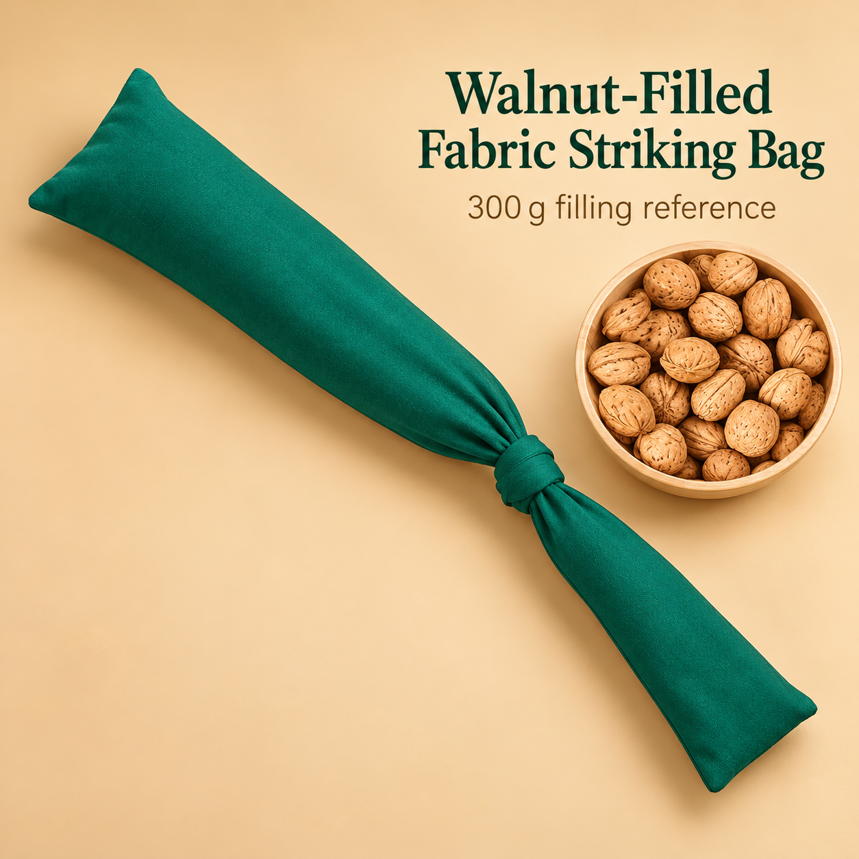Walnut-Filled Fabric Striking Bag — 300 g Reference source-backed reference
