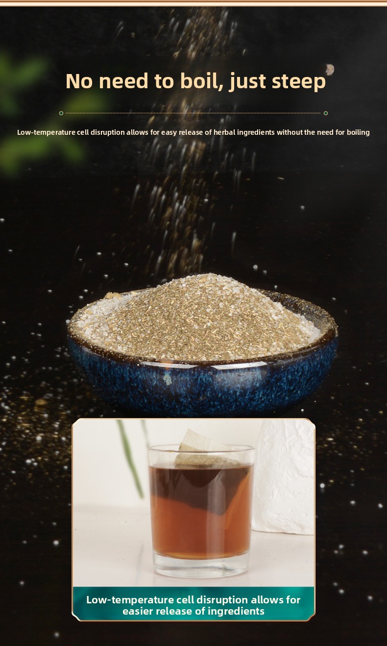 Bowl of powder and a glass of steeped liquid