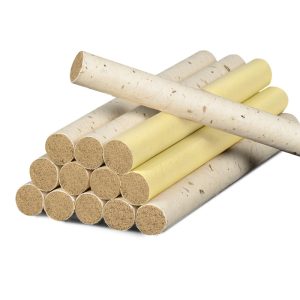 Group of loose moxa rolls showing contrasting paper wraps