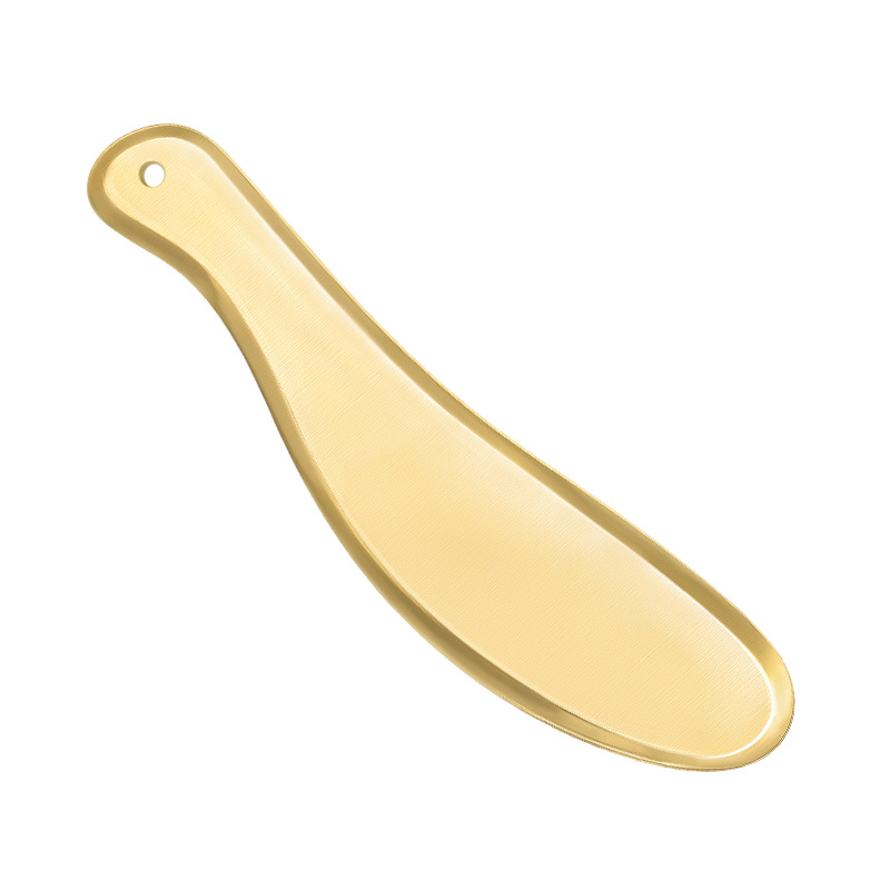 Original source photograph: solid brass curved massage board, brushed finish