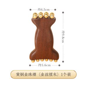 Brass-Bead Wooden Massage Tool source-backed reference