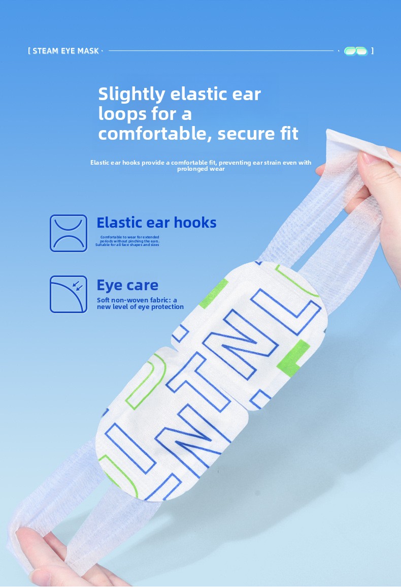 Hands stretching the eye mask loops