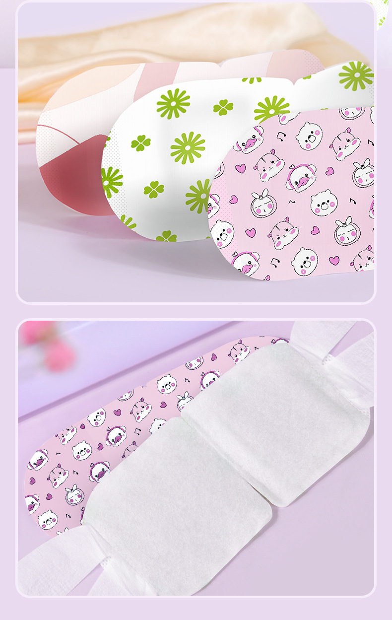 Close-up photos of the eye masks