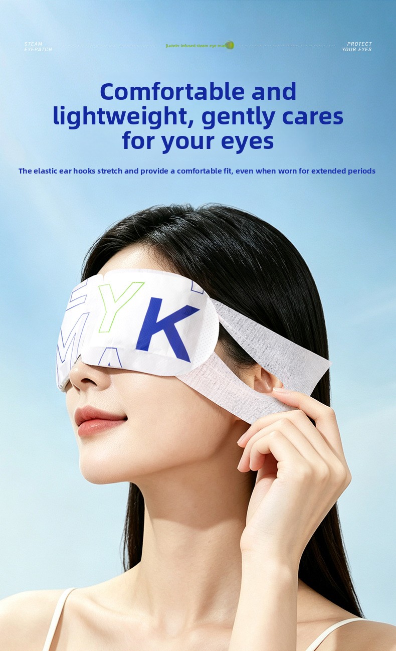 Woman adjusting the eye mask